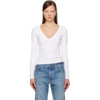 FLORE White Dewi Longsleeve T-shirt 261924F110054