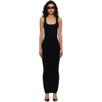 Entire Studios Black Square Neck Midi Dress 261940F054001