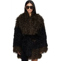 Entire Studios Brown & Black Juno Faux-Fur Coat 261940F062000