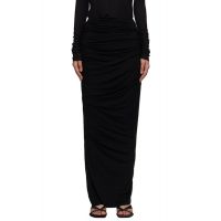 Entire Studios Black Drape Maxi Skirt 261940F093004