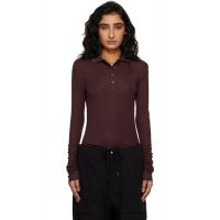 Entire Studios Brown LS Polo 261940F108004
