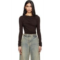 Entire Studios Brown Drape Top 261940F110008