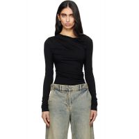 Entire Studios Black Drape Top 261940F110009