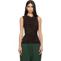 Entire Studios Brown Drape Tank Top 261940F111005