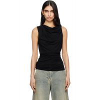 Entire Studios Black Drape Tank Top 261940F111006
