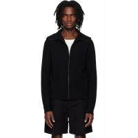 Entire Studios Black Knit Zip Up Sweater 261940M202000