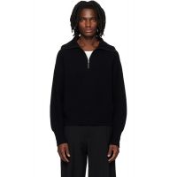 Entire Studios Black Blimp Quarter Zip Sweater 261940M202001