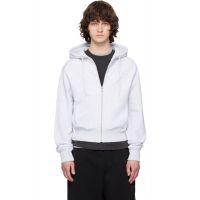 Entire Studios Gray Slim Zip Up Hoodie 261940M202027