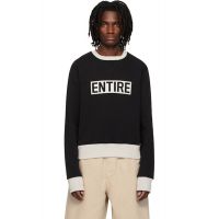 Entire Studios Black Contro Crew Sweatshirt 261940M204000