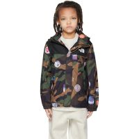 The North Face Kids Big Brown & Green Antora Rain Jacket 261945M701016