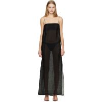 Matteau Black Sheer Cami Maxi Dress 261946F055000