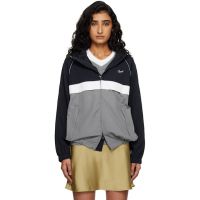 Dunst Navy & Gray Blocked Windbreaker Jacket 261965F063001