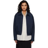 Dunst Navy Collared Blouson Jacket 261965F063003
