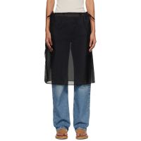 Dunst Black See-Through Layering Midi Skirt 261965F092001