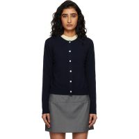 Dunst Navy Essential Crewneck Knit Cardigan 261965F095000