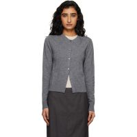 Dunst Gray Essential Crewneck Knit Cardigan 261965F095003