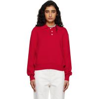Dunst Red Cashmere Collared Sweater Polo 261965F108006