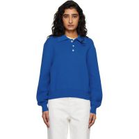 Dunst Blue Cashmere Collared Sweater Polo 261965F108007