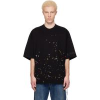 MASTERMIND WORLD Black MW Distressed SS T-shirt 261968M213008
