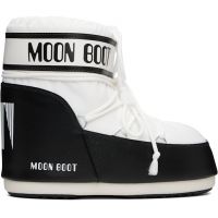 Moon Boot White & Black Icon Low Nylon Boots 261970M255011
