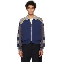 Kiko Kostadinov Gray & Blue Kest Cardigan 261985M200000