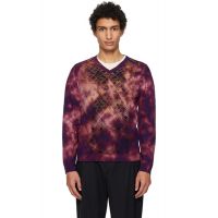 Kiko Kostadinov Purple Hatha V-Neck Knit Sweater 261985M206001
