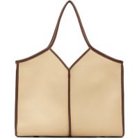 HEREU Beige Calella Squared Medium Leather Tote 261991F049010