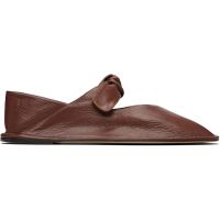 HEREU Brown Llasada Supple Shiny Ballerina Flats 261991F118003