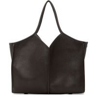 HEREU Brown Calella Squared Medium Grainy Tote 261991M172000