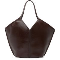 HEREU Brown Calella Distressed Tote 261991M172003