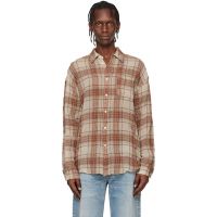 HOPE Brown Wide-Fit Shirt 261995M192002