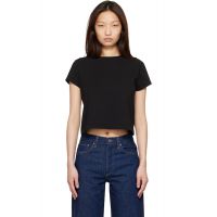AGOLDE Black Adine Shrunken T-shirt 262214F110000