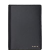 Paul Smith Black Signature Stripe Interior Leather Passport Holder 262260M162002