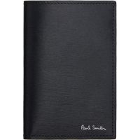 Paul Smith Black Leather Credit Card Wallet 262260M163000