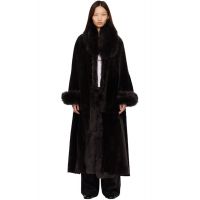 Nour Hammour Brown Sima Shearling Coat 262306F062004