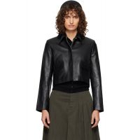 Nour Hammour Black Bleeker Fitted Leather Jacket 262306F064021