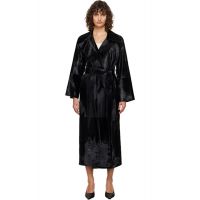 Nour Hammour Black Althea Supple Ponyhair Coat 262306F064031