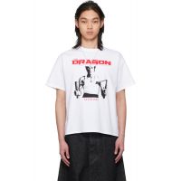 LU'U DAN BRUCE LEE x L?U đ?N White Athletic T-shirt 262331M213002
