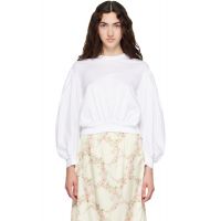 Simone Rocha White Puff Sleeve Balloon Top 262405F110015