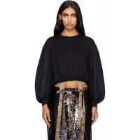 Simone Rocha Black Puff Sleeve Balloon Long T-shirt 262405F110016