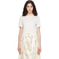 Simone Rocha White Bow Tail Easy T-shirt 262405F110020
