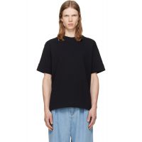 Simone Rocha Black Fitted Wire Turnup T-shirt 262405M213002