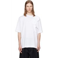 Simone Rocha White Ruffle Rosette Boxy T-shirt 262405M213005