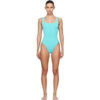 Hunza G Blue Coverage Square Neck Swimsuit 262431F103003