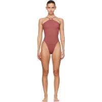 Hunza G Burgundy Jasmine Tonal Hoop Swimsuit 262431F103009