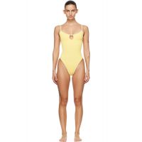 Hunza G Yellow Mia Beaded Swimsuit 262431F103011