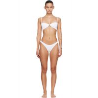 Hunza G White Misty Tonal Hoop Bikini 262431F105010