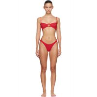 Hunza G Red Misty Tonal Hoop Bikini 262431F105012