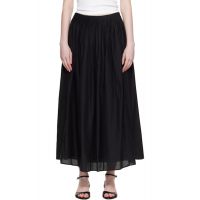 Loulou de Saison Black Naya Gathered Maxi Skirt 262473F093000