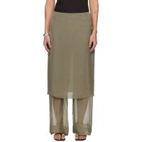 Paloma Wool Khaki Low Silk Archive Trousers 262648F087008